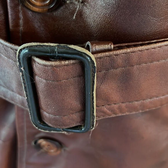 Victoria leather 60’s jacket belted vintage good condition with removable liner - Picture 9 of 15